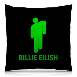 Заказать подушку в Москве. Подушка 40x40 см с полной запечаткой Billie Eilish от DESIGNER   - готовые дизайны и нанесение принтов.