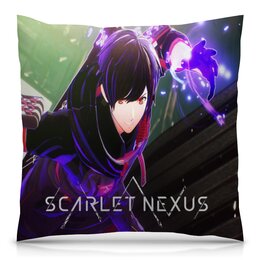 Заказать подушку в Москве. Подушка 40x40 см с полной запечаткой Scarlet Nexus от THE_NISE  - готовые дизайны и нанесение принтов.