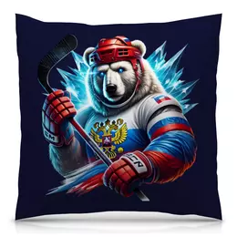 Заказать подушку в Москве. Подушка 40x40 см с полной запечаткой Ледяная мощь от LineSia  - готовые дизайны и нанесение принтов.