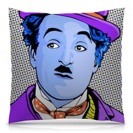 Заказать подушку в Москве. Подушка 40x40 см с полной запечаткой Чарли Чаплин от THE_NISE  - готовые дизайны и нанесение принтов.