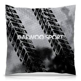 Заказать подушку в Москве. Подушка 40x40 см с полной запечаткой Daewoo sport от THE_NISE  - готовые дизайны и нанесение принтов.