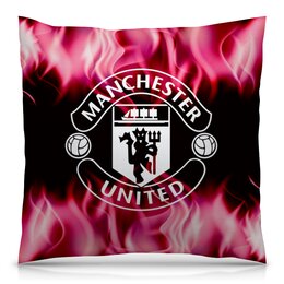 Заказать подушку в Москве. Подушка 40x40 см с полной запечаткой Manchester United от THE_NISE  - готовые дизайны и нанесение принтов.