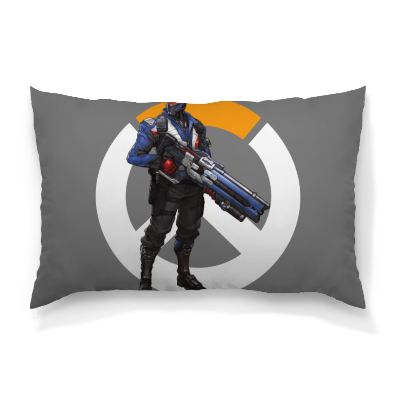 Printio Подушка 60x40 см с полной запечаткой Overwatch soldier 76 / овервотч солдат 76