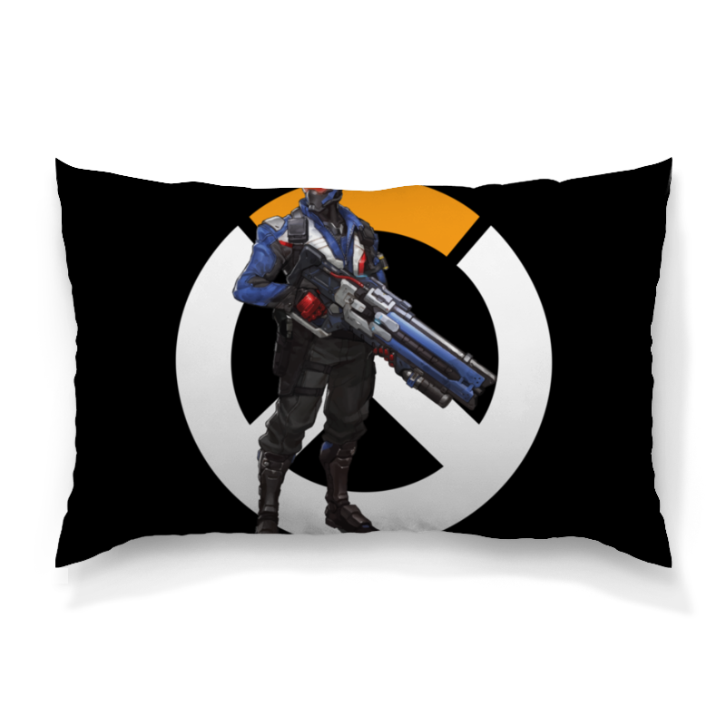 Printio Подушка 60x40 см с полной запечаткой Overwatch soldier 76 / овервотч солдат 76 printio фартук с полной запечаткой overwatch soldier 76 овервотч солдат 76