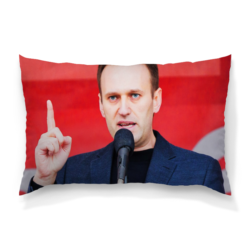 printio подушка 60x40 см с полной запечаткой сирень Printio Подушка 60x40 см с полной запечаткой Навальный