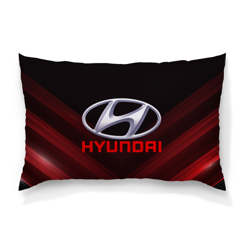 Заказать подушку в Москве. Подушка 60x40 см с полной запечаткой Hyundai от THE_NISE  - готовые дизайны и нанесение принтов.