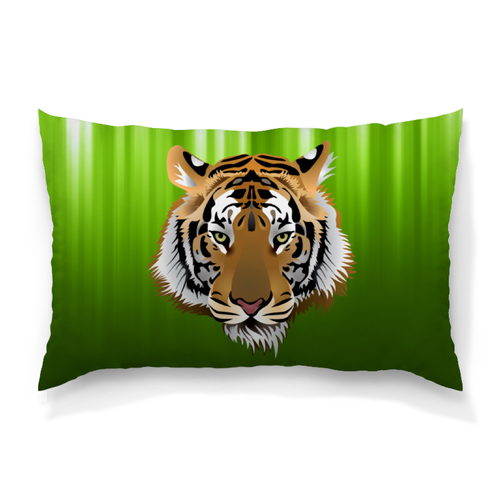 Заказать подушку в Москве. Подушка 60x40 см с полной запечаткой Взгляд тигра от Виктор Гришин - готовые дизайны и нанесение принтов.