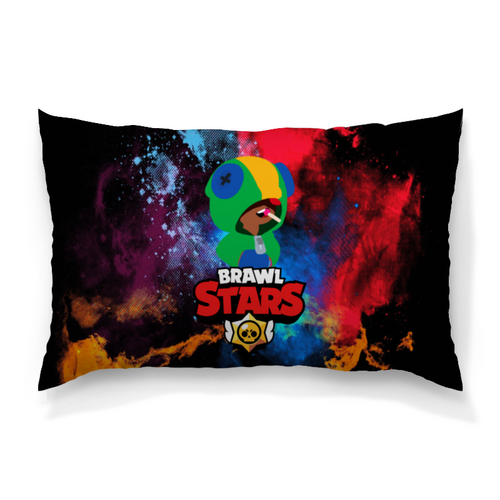 Заказать подушку в Москве. Подушка 60x40 см с полной запечаткой BRAWL STARS LEON (Z) от DeFive  - готовые дизайны и нанесение принтов.