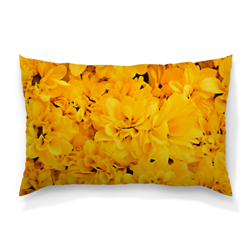 Заказать подушку в Москве. Подушка 60x40 см с полной запечаткой Желтые цветы от THE_NISE  - готовые дизайны и нанесение принтов.