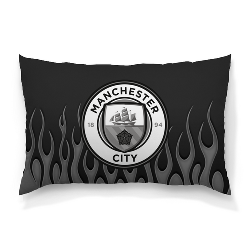 Заказать подушку в Москве. Подушка 60x40 см с полной запечаткой Manchester City от THE_NISE  - готовые дизайны и нанесение принтов.