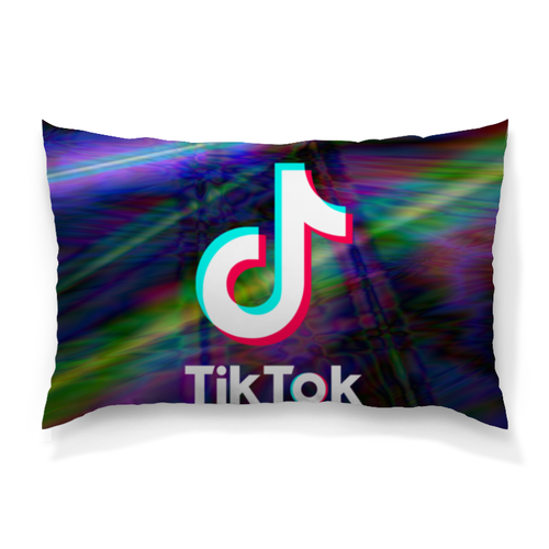 Заказать подушку в Москве. Подушка 60x40 см с полной запечаткой TikTok  от DESIGNER   - готовые дизайны и нанесение принтов.