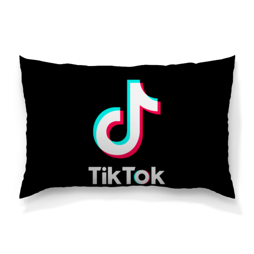 Заказать подушку в Москве. Подушка 60x40 см с полной запечаткой TikTok  от DESIGNER   - готовые дизайны и нанесение принтов.