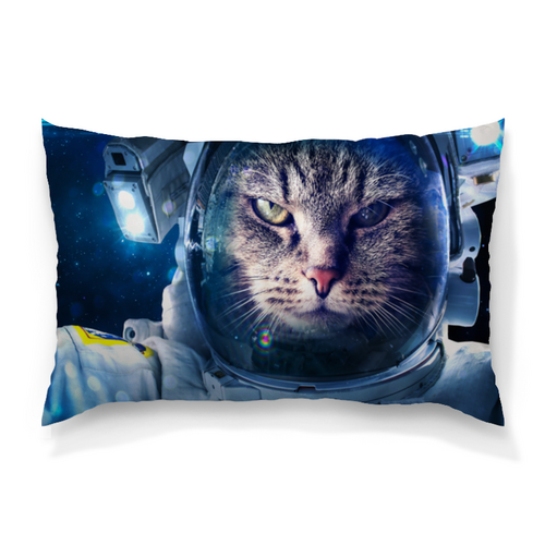 Заказать подушку в Москве. Подушка 60x40 см с полной запечаткой Кот в космосе от THE_NISE  - готовые дизайны и нанесение принтов.