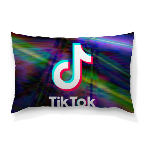 Заказать подушку в Москве. Подушка 60x40 см с полной запечаткой TikTok  от DESIGNER   - готовые дизайны и нанесение принтов.