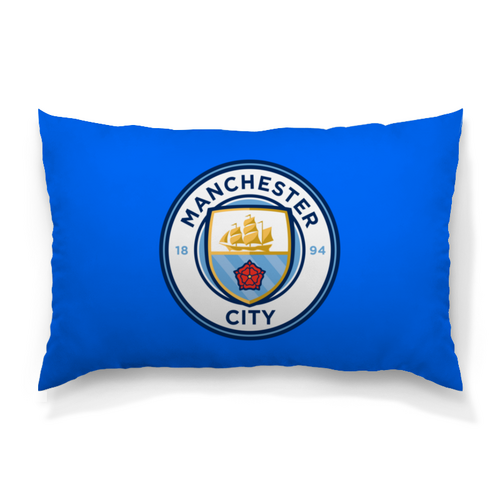 Заказать подушку в Москве. Подушка 60x40 см с полной запечаткой Manchester City от THE_NISE  - готовые дизайны и нанесение принтов.