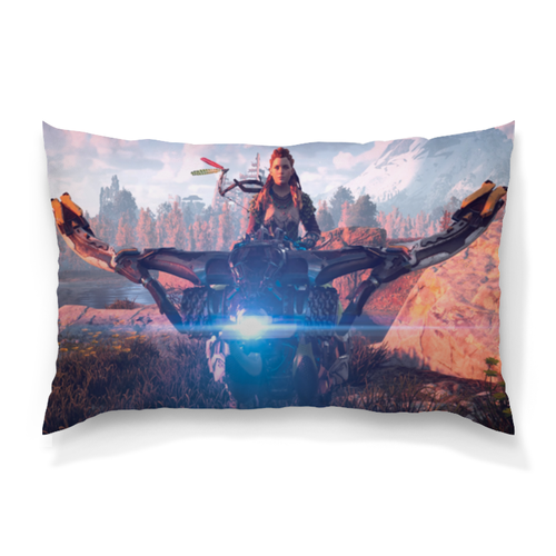 Заказать подушку в Москве. Подушка 60x40 см с полной запечаткой Horizon Zero Dawn от GeekFox  - готовые дизайны и нанесение принтов.