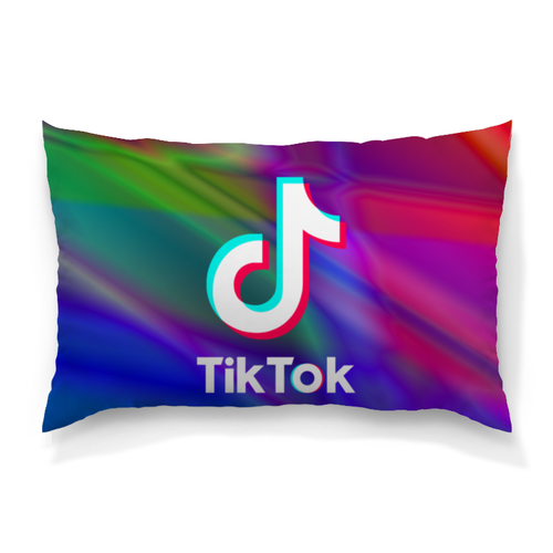 Заказать подушку в Москве. Подушка 60x40 см с полной запечаткой TikTok  от DESIGNER   - готовые дизайны и нанесение принтов.