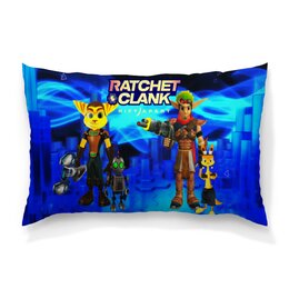 Заказать подушку в Москве. Подушка 60x40 см с полной запечаткой Ratchet & Clank от THE_NISE  - готовые дизайны и нанесение принтов.