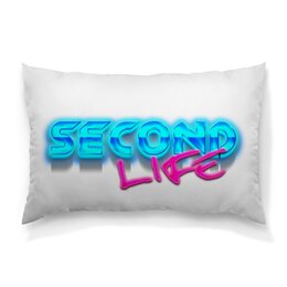 Заказать подушку в Москве. Подушка 60x40 см с полной запечаткой Second Life (вторая жизнь) от Дана Столыпина - готовые дизайны и нанесение принтов.