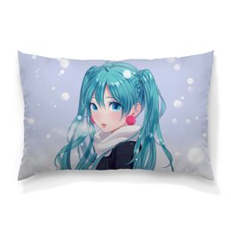 Заказать подушку в Москве. Подушка 60x40 см с полной запечаткой Hatsune Miku от Дана Столыпина - готовые дизайны и нанесение принтов.