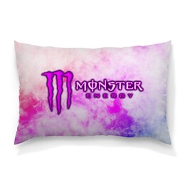 Заказать подушку в Москве. Подушка 60x40 см с полной запечаткой Monster Energy от THE_NISE  - готовые дизайны и нанесение принтов.