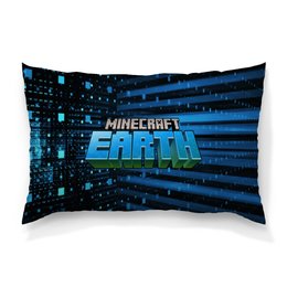 Заказать подушку в Москве. Подушка 60x40 см с полной запечаткой Minecraft Earth от THE_NISE  - готовые дизайны и нанесение принтов.