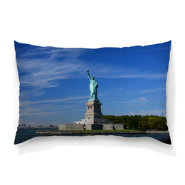 Заказать подушку в Москве. Подушка 60x40 см с полной запечаткой Статуя Свободы от Виктор Гришин - готовые дизайны и нанесение принтов.