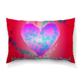 Заказать подушку в Москве. Подушка 60x40 см с полной запечаткой  Low Poly Heart от natulia_hatulia@yahoo.com - готовые дизайны и нанесение принтов.