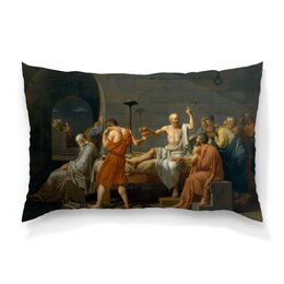 Заказать подушку в Москве. Подушка 60x40 см с полной запечаткой Смерть Сократа (картина Жака-Луи Давида) от trend - готовые дизайны и нанесение принтов.