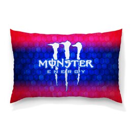 Заказать подушку в Москве. Подушка 60x40 см с полной запечаткой Monster Energy от THE_NISE  - готовые дизайны и нанесение принтов.