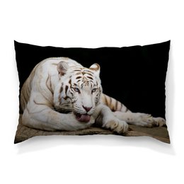 Заказать подушку в Москве. Подушка 60x40 см с полной запечаткой Белый тигр от THE_NISE  - готовые дизайны и нанесение принтов.