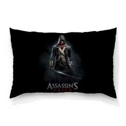 Заказать подушку в Москве. Подушка 60x40 см с полной запечаткой Assassins Creed (Unity Arno) от Аня Лукьянова - готовые дизайны и нанесение принтов.