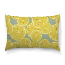Заказать подушку в Москве. Подушка 60x40 см с полной запечаткой лимоны от THE_NISE  - готовые дизайны и нанесение принтов.