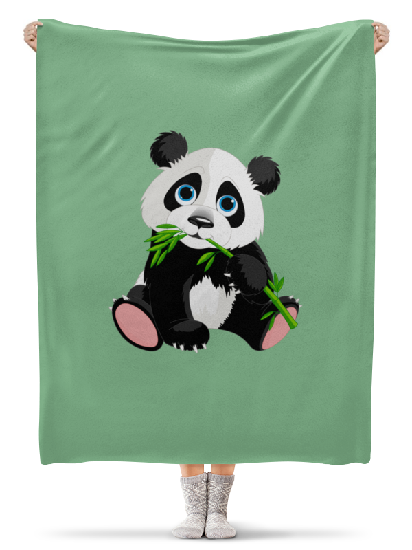 Printio Плед флисовый 130×170 см Маленькая панда