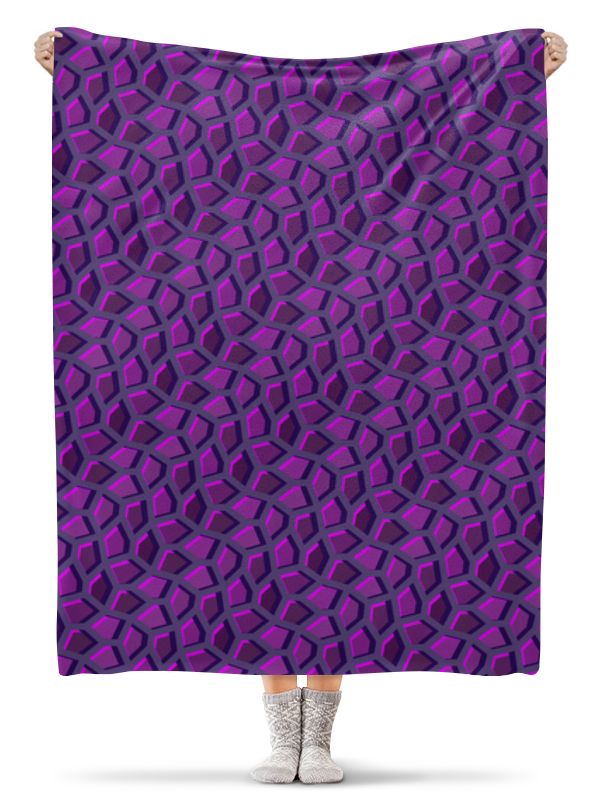 Printio Плед флисовый 130×170 см Пурпурная мозаика