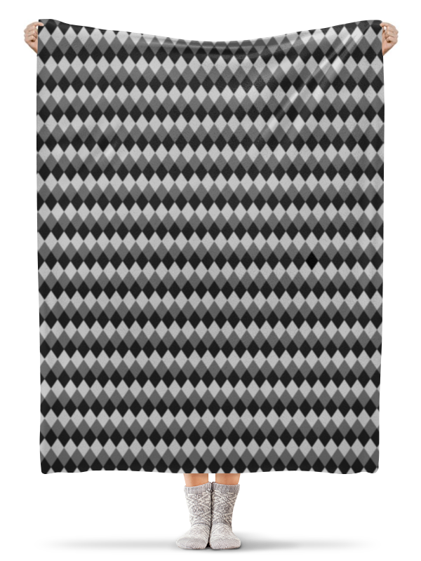 Printio Плед флисовый 130×170 см Три оттенка серого