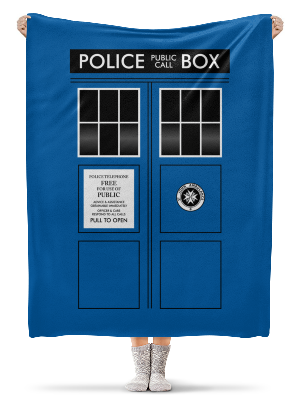 Printio Плед флисовый 130×170 см Тардис рюкзак доктор кто doctor who голубой 5