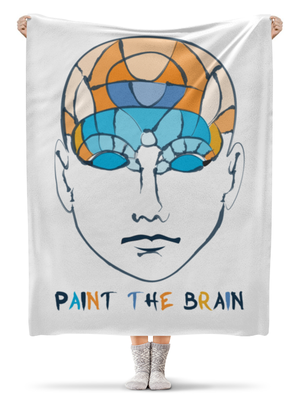 Printio Плед флисовый 130×170 см Раскрась мозг
