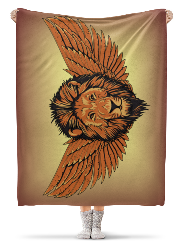 Printio Плед флисовый 130×170 см Крылатый лев
