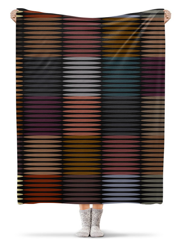 printio плед флисовый 130×170 см абстрактный Printio Плед флисовый 130×170 см Цветная абстракция