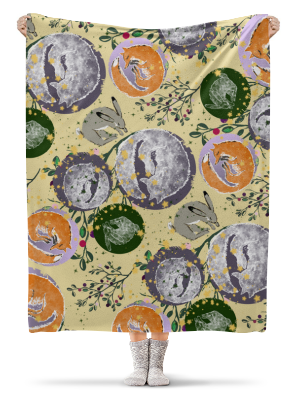 Printio Плед флисовый 130×170 см Forest dreams pattern printio обложка для паспорта forest dreams pattern