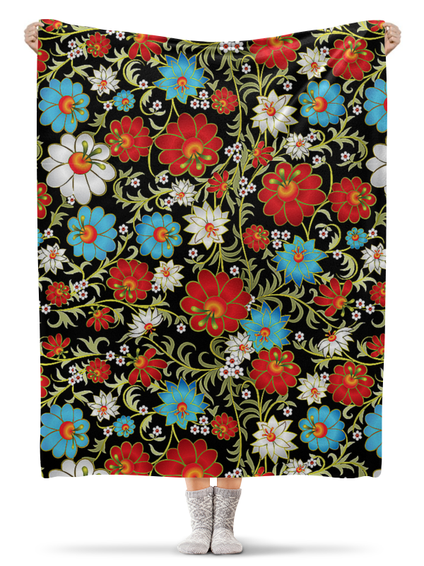 Printio Плед флисовый 130×170 см Праздник цветов