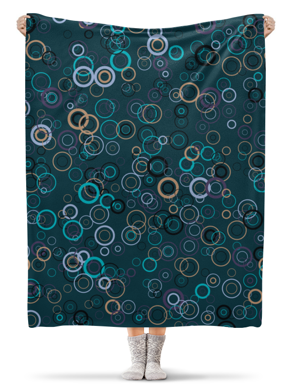 Printio Плед флисовый 130×170 см Круги printio плед флисовый 130×170 см цветные круги