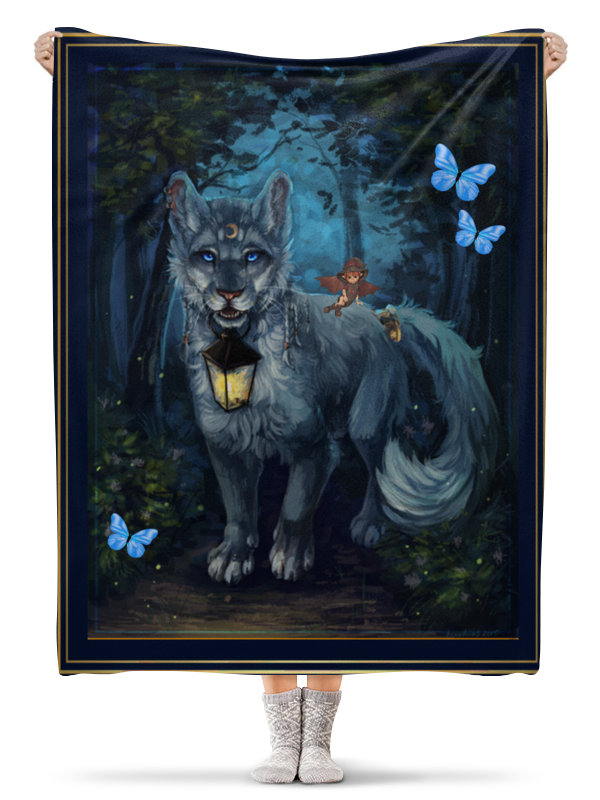 printio плед флисовый 130×170 см цветочная сказка Printio Плед флисовый 130×170 см Сказки ночного леса. фэнтези