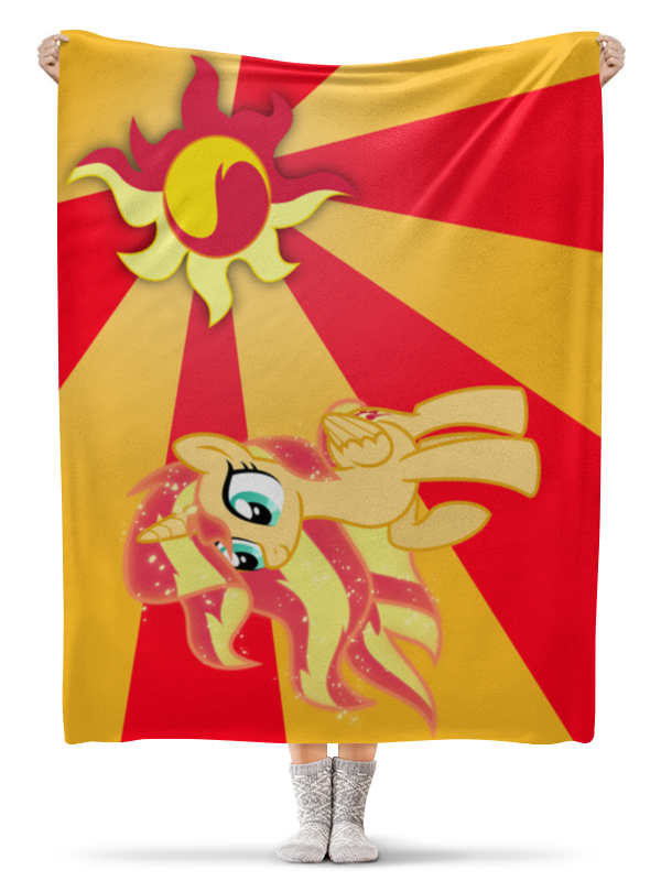 Printio Плед флисовый 130×170 см Sunset shimmer color line