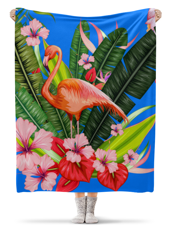 Printio Плед флисовый 130×170 см Фламинго