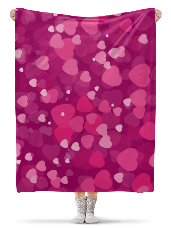 Printio Плед флисовый 130×170 см Уютные сердца ежедневник девочки сердца на розовом 28901