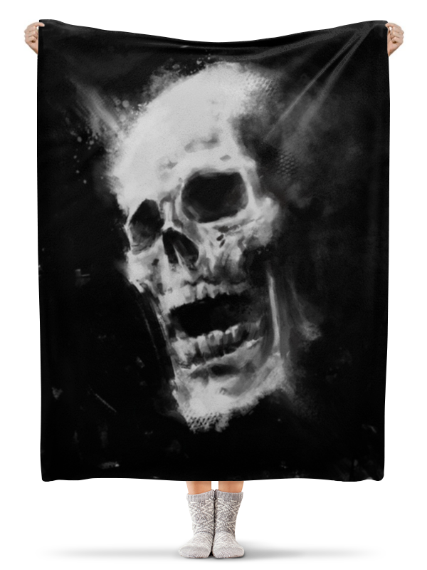 Printio Плед флисовый 130×170 см Skull