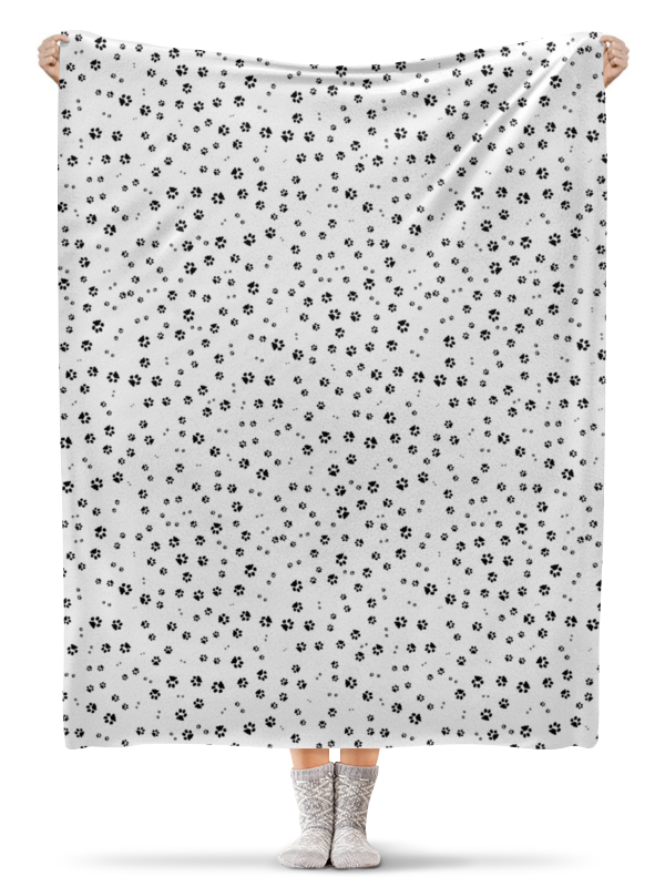 Printio Плед флисовый 130×170 см Кошачьи следы цена и фото