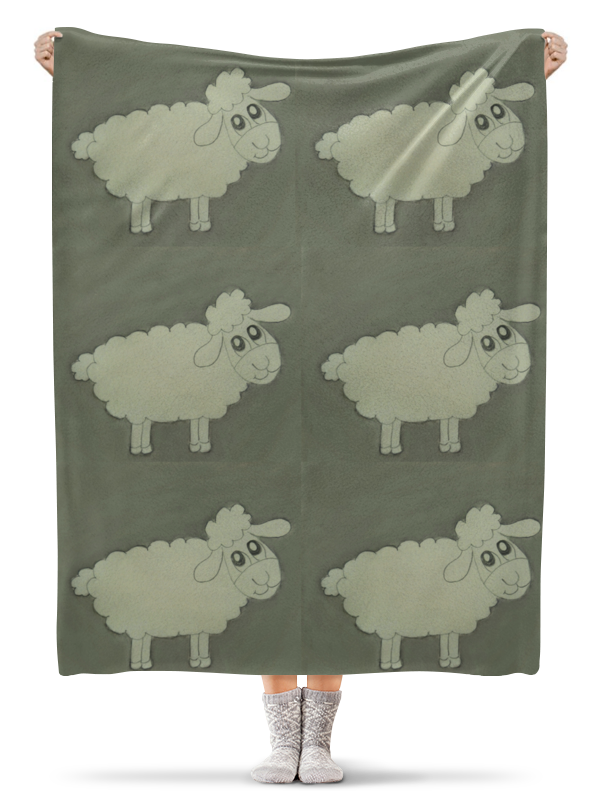 цена Printio Плед флисовый 130×170 см Плед овечка